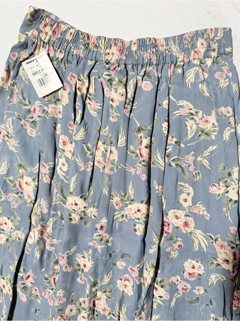 Vintage T.L.H. Women’s Floral Button Down Elastic Back Size Medium Skirt NWT - Picture 5 of 10